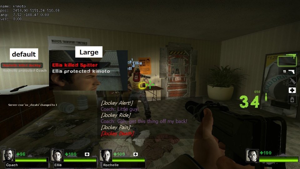 Screenshot of キルログ拡大HUD (Large Damage Log)