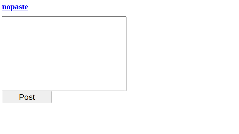 Screenshot of nopaste.kymt.me
